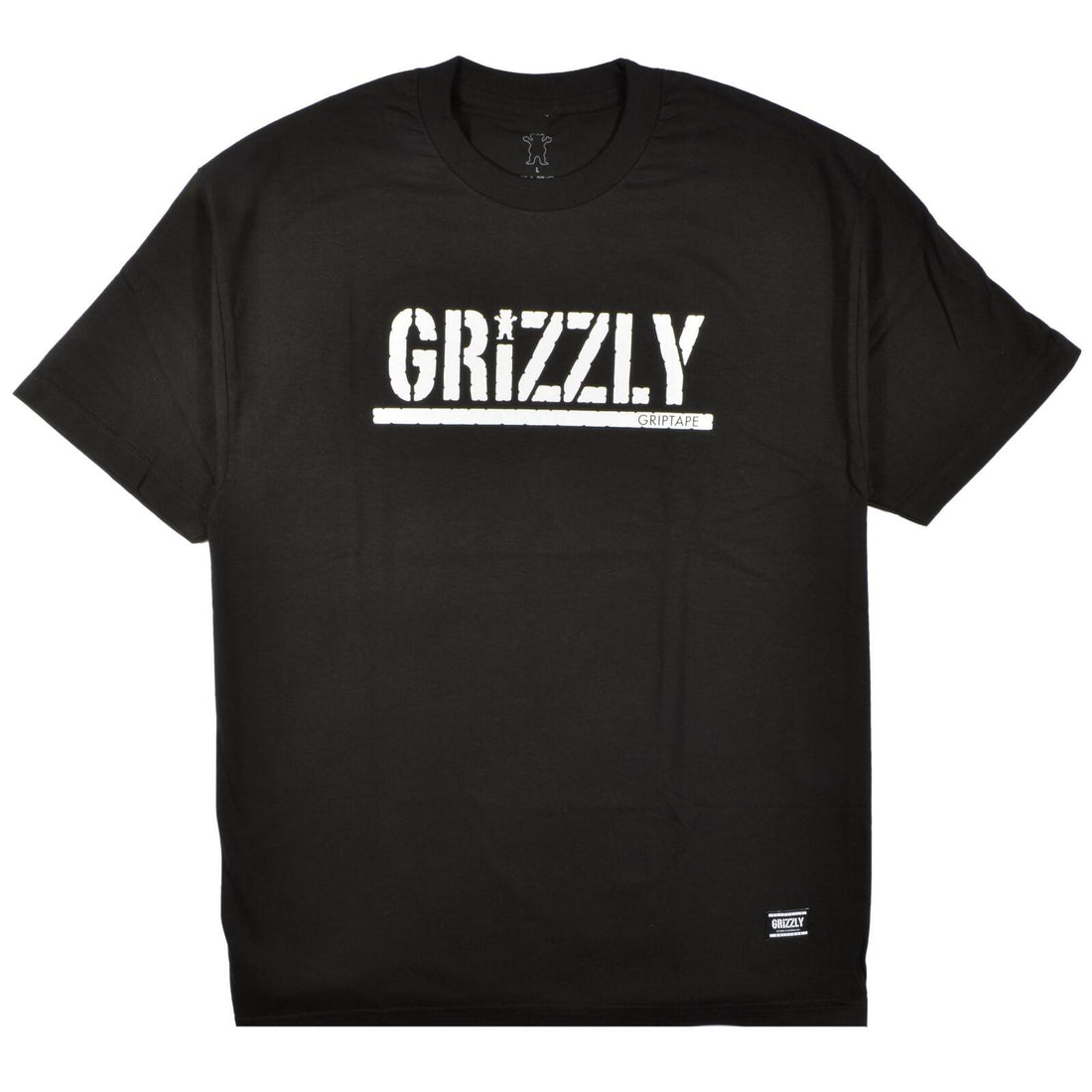 grizzly t shirt script black