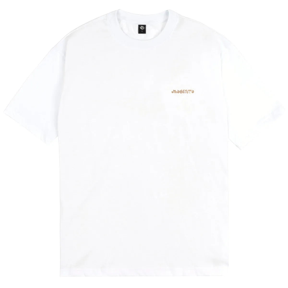 Magenta life tee white