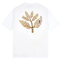 Magenta life tee white