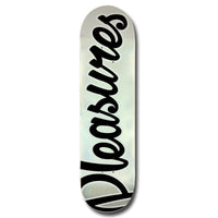 PLEASURES SKATEBOARDS TAVOLA CLASSIC LOGO HOLOGRAPHIC FOIL 7.87"